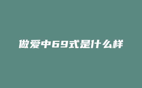 做爱中69式是什么样