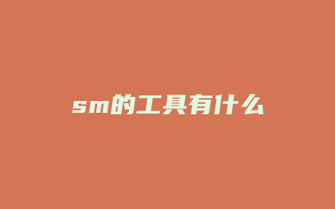 sm的工具有什么