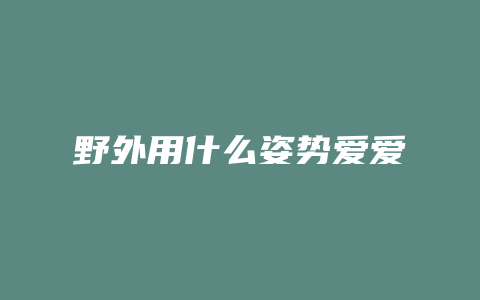 野外用什么姿势爱爱