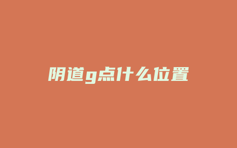 阴道g点什么位置